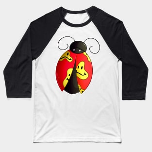 Lady Bug Design Baseball T-Shirt